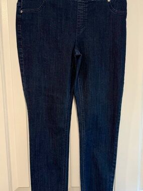 Chico's Dark Indigo Denim Fabulously Slimming Pull On Jeans